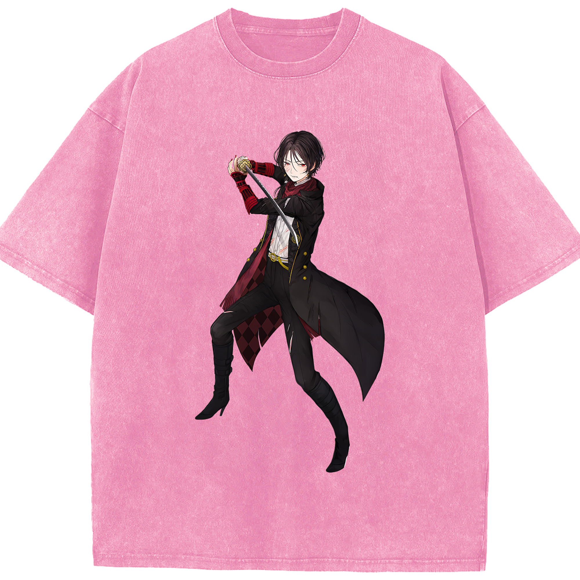 （画像用） 刀剣乱舞 Touken Ranbu 綿100% ヴィンテージ風 半袖Tシャツ（フロントプリント）